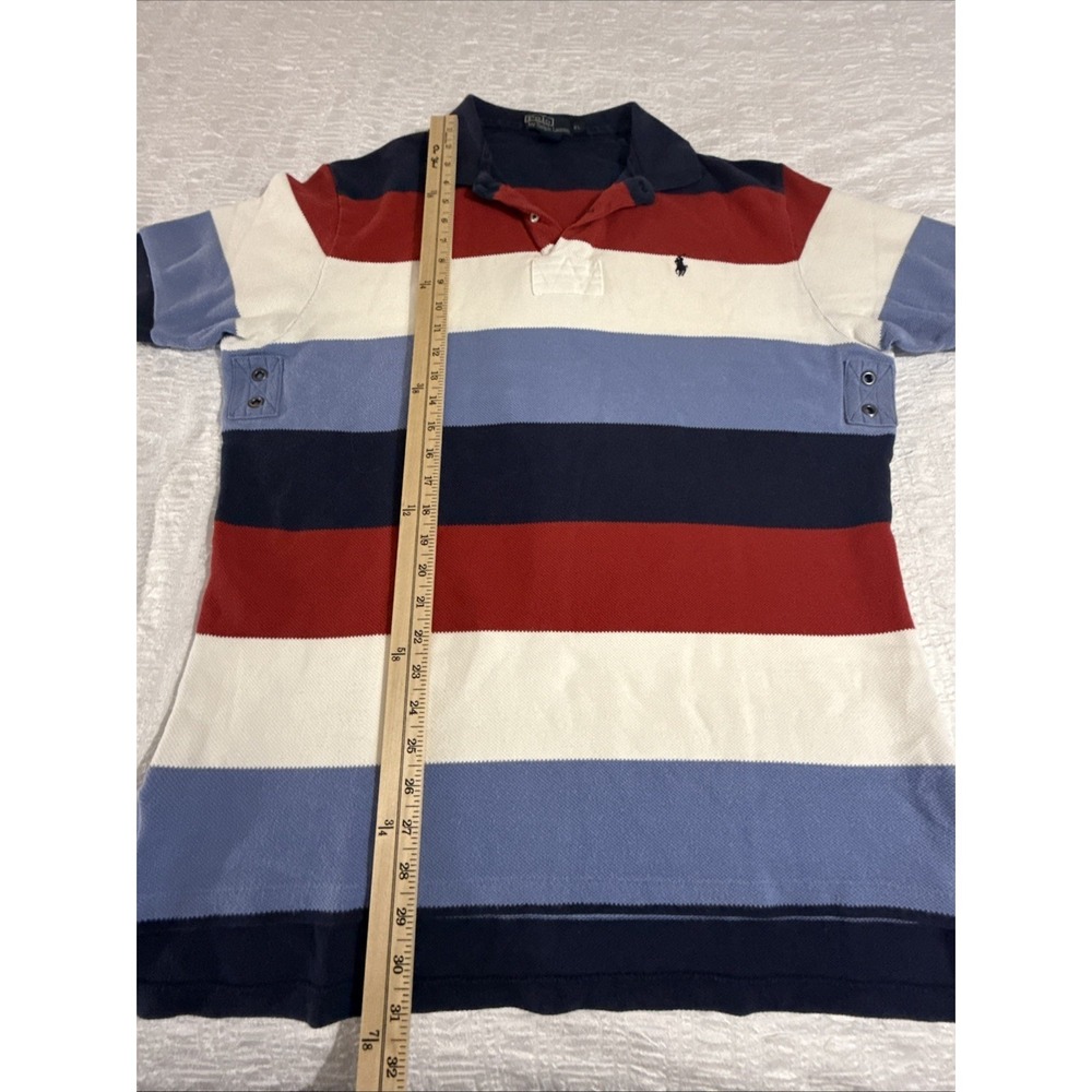 Rare Polo Ralph Lauren Rugby Shirt Mens XL Multicolor Striped Cotton Pony Soft - Picture 6 of 7